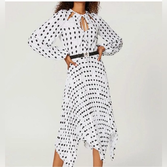 Thebe Magugu Fingerprint Neck-Cutout MIDI Dress Size M ( W331) - Picture 2 of 10